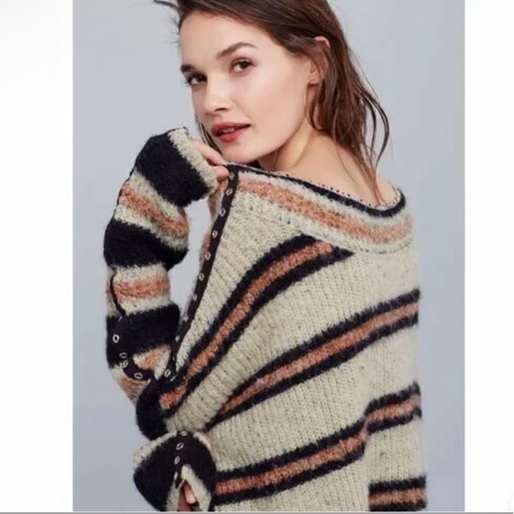 NWOT Free People Oversized slouchy Tunic Pullover Sweater womens size XS - Picture 3 of 11